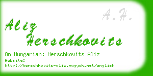 aliz herschkovits business card